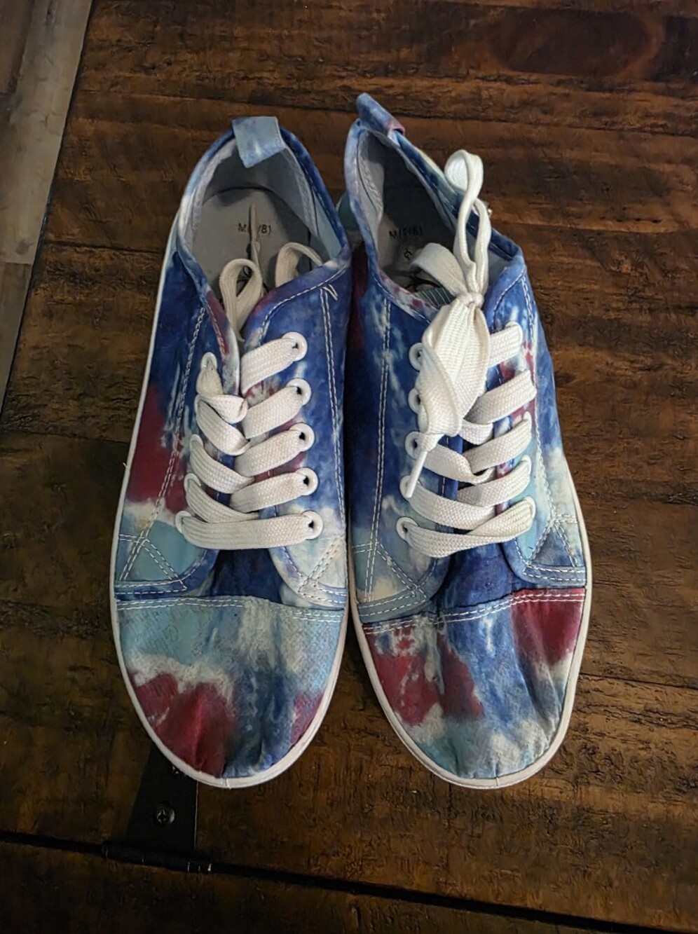 Tie Dye Slip On Shoes
